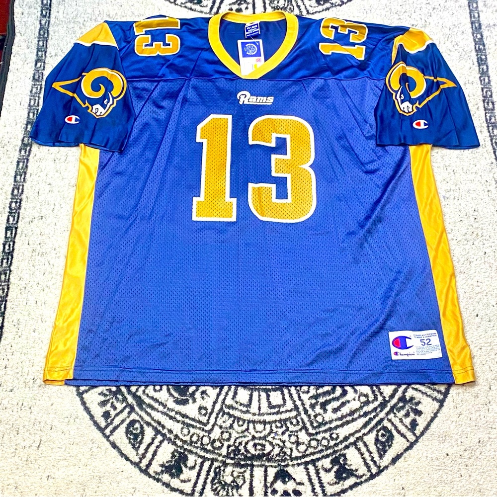 ❌❌SOLD❌❌Champion NFL Los Angeles Rams Blue Home Jersey // K Warner 13 // 2XL